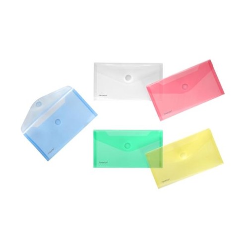 Dokumententasche mit Klettverschluss DIN lang farbig sortiert PP FolderSys 40103-94 (PACK=10 STÜCK) Produktbild Additional View 5 L