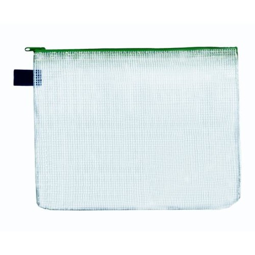Reißverschlusstasche B4 grün faserverstärktes PVC Foldersys 40401-50 (PACK=10 STÜCK) Produktbild