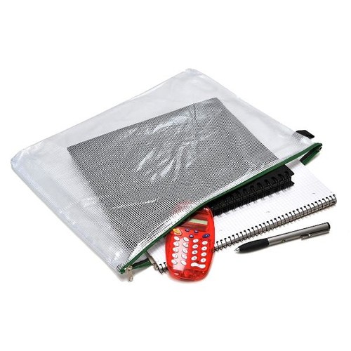 Reißverschlusstasche B4 grün faserverstärktes PVC Foldersys 40401-50 (PACK=10 STÜCK) Produktbild Additional View 1 L