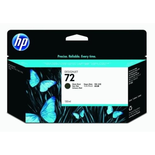 Tintenpatrone 72 für HP DesignJet T1100/T610 130ml schwarz matt HP C9403A Produktbild Front View L