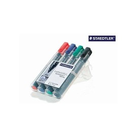 Permanentmarker Lumocolor 352 Etui 2mm Rundspitze sortiert wasserfest Staedtler 352WP4 (PACK=4 STÜCK) Produktbild