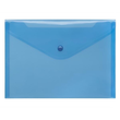 Dokumententasche A5 mit Druckknopf blau-transparent PP FolderSys 40912-44 (PACK=10 STÜCK) Produktbild