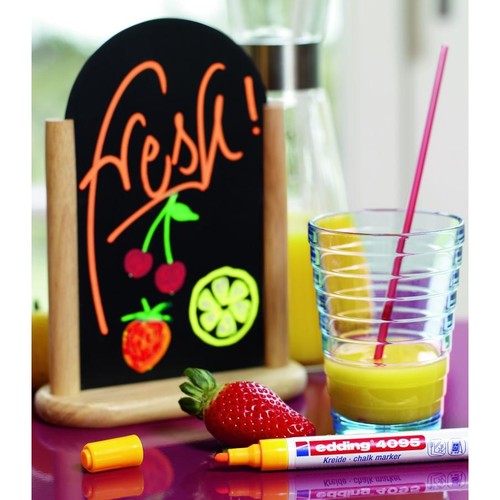 Kreidemarker 4095 2-3mm Rundspitze neonorange Edding 4-4095066 Produktbild Additional View 1 L