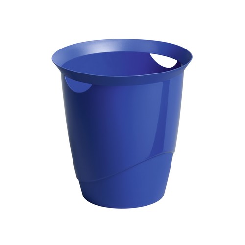 Papierkorb mit Tragegriffen TREND 16l blau Durable 1701710040 Produktbild Front View L