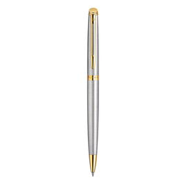 Kugelschreiber Hémisphére Edelstahl G.C. mit vergoldetem Clip silber Waterman S0920370 Produktbild