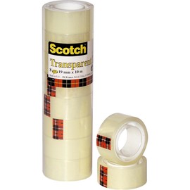 Klebeband Scotch 550 10mm x 19m transparent klar 3M 5501910 (PACK=8 ROLLEN) Produktbild