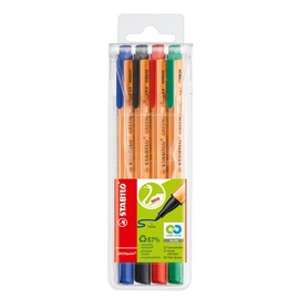 Fasermaler Greenpoint 6088 Etui 0,8mm Rundspitze sortiert Stabilo 6088/4 (PACK=4 STÜCK) Produktbild