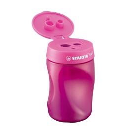 Doppelspitzer mit Behälter EASYsharpener rund hoch pink für Linkshänder Stabilo 4501/1 Produktbild