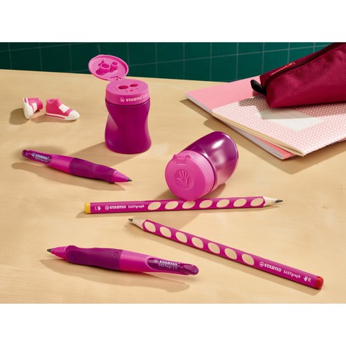 Doppelspitzer mit Behälter EASYsharpener rund hoch pink für Rechtshänder Stabilo 4502/1 Produktbild Additional View 4 L