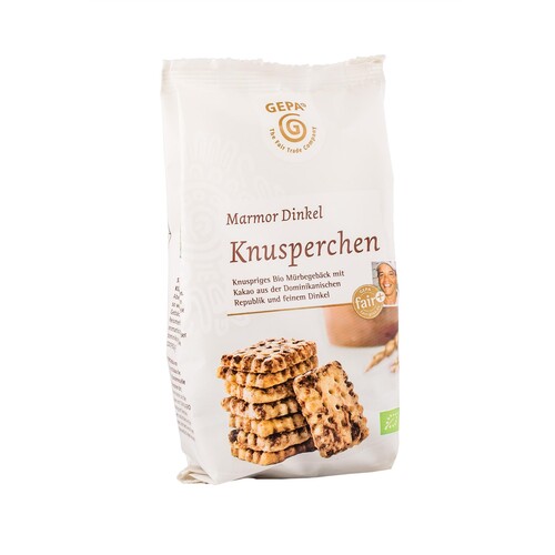 Bio Marmor Dinkel Knusperchen Mürbegebäck GEPA 8911918 (PACK=125 GRAMM) Produktbild Additional View 1 L