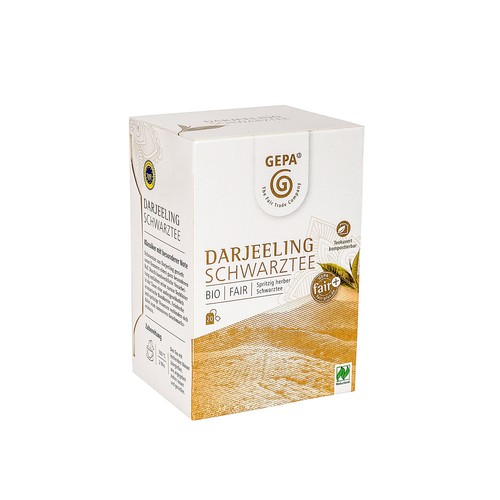 Bio Schwarztee Darjeeling GEPA 8880951 (PACK=20 BEUTEL) Produktbild Front View L