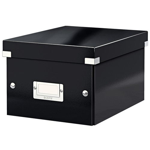 Archivbox WOW Click & Store 220x160x282mm schwarz Leitz 6043-00-95 Produktbild Front View L