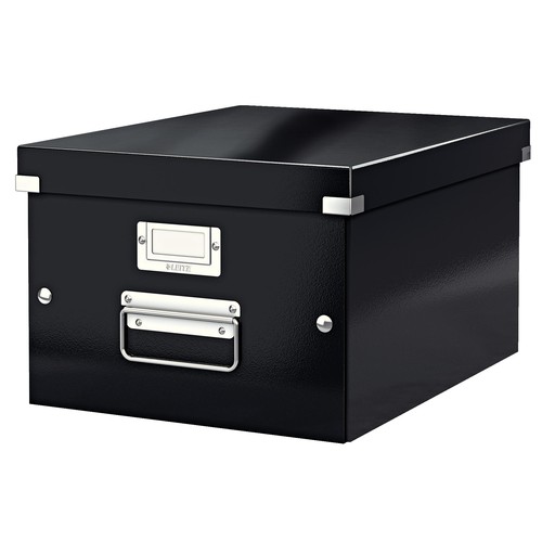 Archivbox WOW Click & Store 281x200x370mm schwarz Leitz 6044-00-95 Produktbild Front View L