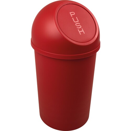 Abfallbehälter mit Push-Einwurfklappe 13l rot Helit H2401125 Produktbild Front View L