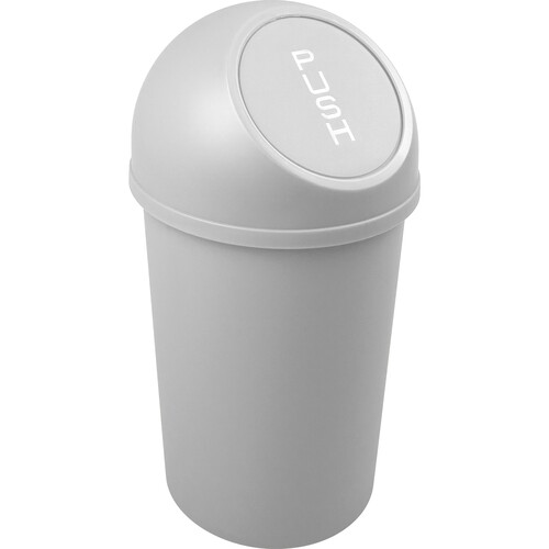 Abfallbehälter mit Push-Einwurfklappe 13l lichtgrau Helit H2401182 Produktbild Front View L