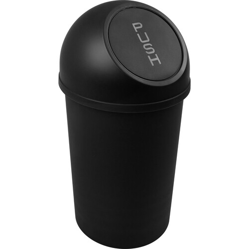 Abfallbehälter mit Push-Einwurfklappe 13l schwarz Helit H2401195 Produktbild Front View L