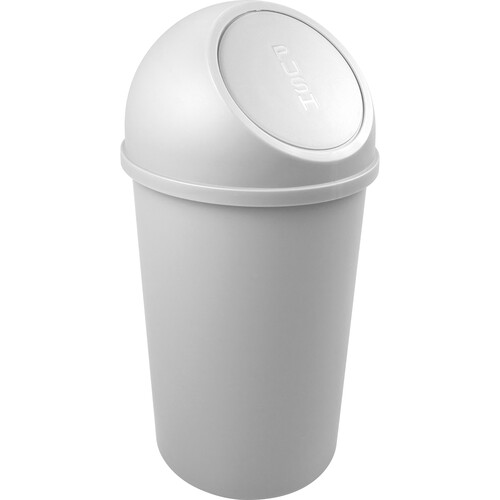 Abfallbehälter mit Push-Einwurfklappe 25l lichtgrau Helit H2401282 Produktbild Front View L