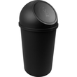 Abfallbehälter mit Push-Einwurfklappe 25l schwarz Helit H2401295 Produktbild