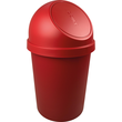 Abfallbehälter mit Push-Einwurfklappe 45l rot Helit H2401325 Produktbild
