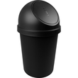 Abfallbehälter mit Push-Einwurfklappe 45l schwarz Helit H2401395 Produktbild