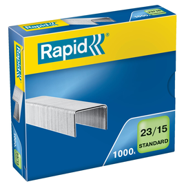 Heftklammern 23/15 STANDARD galvanisiert Rapid 24869600 für ca. 80 - 120 Blatt (PACK=1000 STÜCK) Produktbild