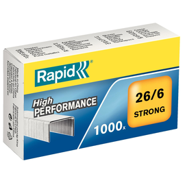 Heftklammern 26/6 STRONG Rapid 24861400 für ca. 30 Blatt (PACK=1000 STÜCK) Produktbild