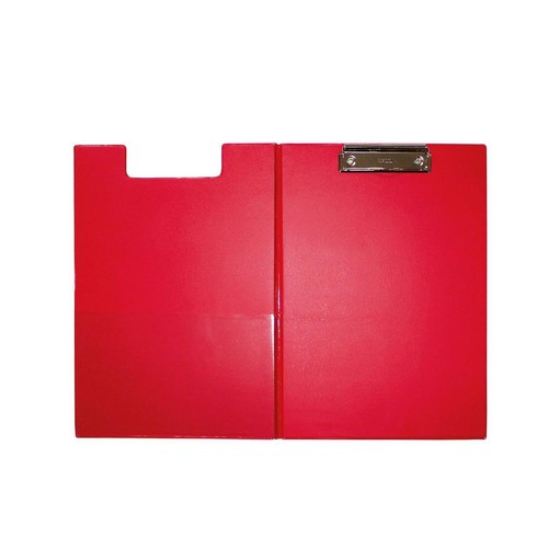 Klemmbrett mit Deckel A4 mit Tasche rot Karton mit