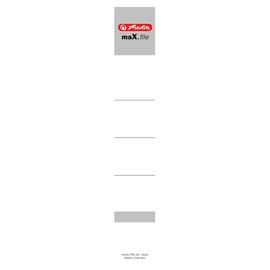 Rückenschilder für Handbeschriftung 30x190mm kurz schmal weiß zum Stecken Herlitz 300011503 (PACK=10 STÜCK) Produktbild