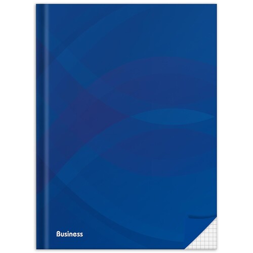 Notizbuch A4 kariert 96Blatt Hardcover Business blau RNK 46499 Produktbild Front View L
