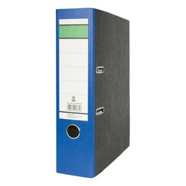 Ordner -grüner Balken- A4 80mm blau Pappe BestStandard Produktbild