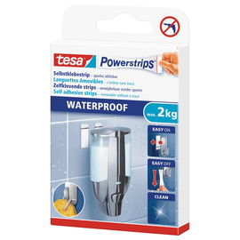 Powerstrips Large Waterproof bis 1,5kg Haftkraft beidseitig klebend Tesa 59700-00000-03 (PACK=6 STÜCK) Produktbild