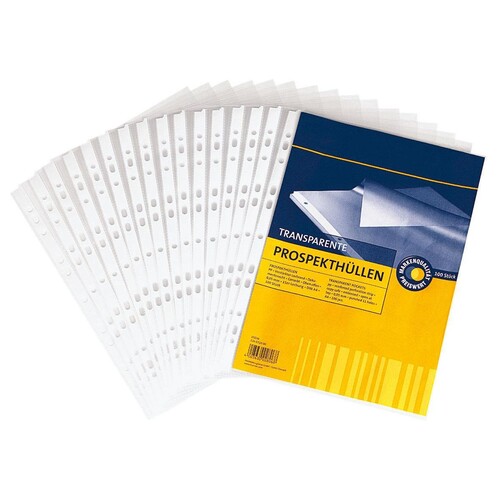 Prospekthüllen oben offen A4 60µ PP glasklar BestStandard 100812252 (PACK=100 STÜCK) Produktbild Front View L