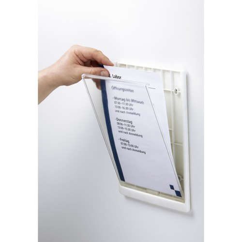 Türschild CLICK SIGN A4 210x297mm weiß kunststoff Durable 4867-02 Produktbild Additional View 2 L