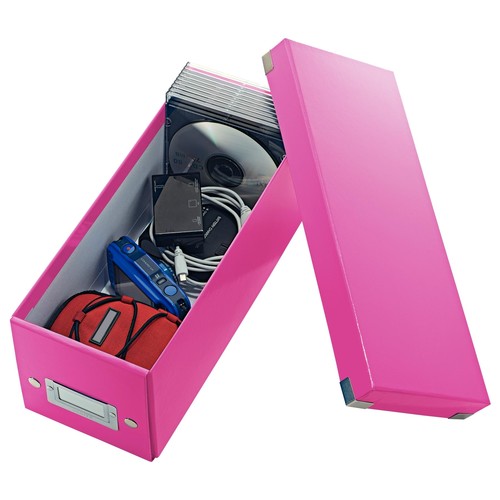 CD Ablagebox Click & Store 143x352x153mm pink Graukarton Leitz 6041-00-23 Produktbild Additional View 1 L