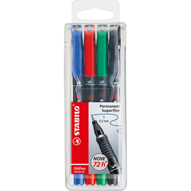 Folienstift OHPen universal S wasserfest sortiert 4er Etui Stabilo 841/4 (ETUI=4 STÜCK) Produktbild