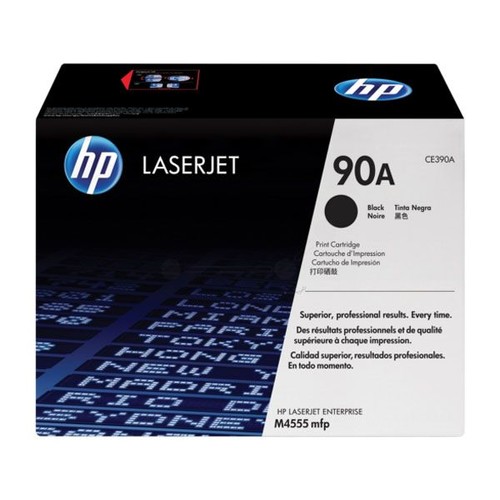 Toner 90A für Laserjet M4555 MFP 10000 Seiten schwarz HP CE390A Produktbild Front View L