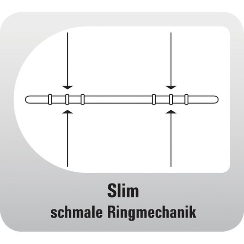Organizer Slim Standard A5 für 148x210mm schwarz Chronoplan 50107 Produktbild Additional View 3 L