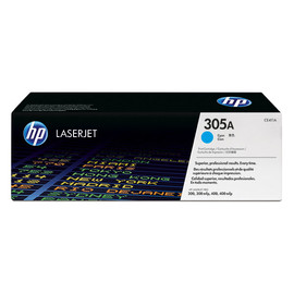 Toner 305A für HP Laserjet Pro 300/400 Color Serie 2600 Seiten cyan HP CE411A Produktbild