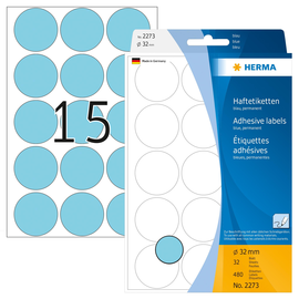 Markierungspunkte 32mm ø blau Herma 2273 (PACK=480 STÜCK) Produktbild