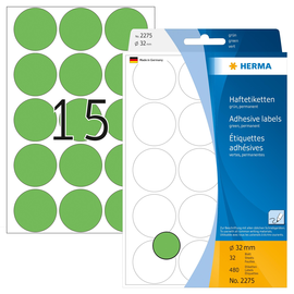 Markierungspunkte 32mm ø grün Herma 2275 (PACK=480 STÜCK) Produktbild