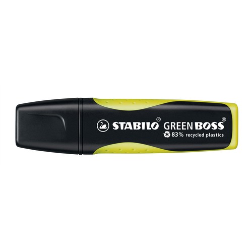 Textmarker Boss Green 6070 2-5mm Keilspitze gelb Stabilo 6070/24 Produktbild Additional View 1 L