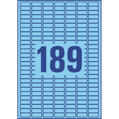 Etiketten Inkjet+Laser+Kopier 25,4x10mm auf A4 Bögen blau wiederablösbar Zweckform L6048-20 (PACK=3780 STÜCK) Produktbild Additional View 2 L
