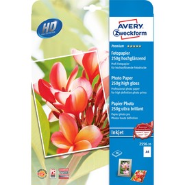 Fotopapier Inkjet Premium A4 250g weiß high-glossy Zweckform 2556-20 (PACK=20 BLATT) Produktbild