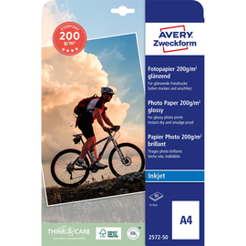 Fotopapier Inkjet Superior A4 200g weiß high-glossy Zweckform 2572-50 (PACK=50 BLATT) Produktbild