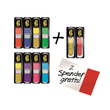 Haftstreifen Post-it Index Mini 11,9x43,2mm 7 Leuchtfarben transparent 3M 683-VAD1 (PACK=10x 35 STÜCK) Produktbild
