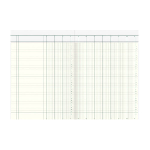 Spaltenbuch 10Spalten mit Kopfleiste A4 48Blatt hellblau/magenta hochglanz Karton König & Ebhardt 86-11601 Produktbild