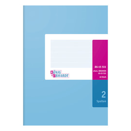 Spaltenbuch 2Spalten ohne Kopfleiste A5 40Blatt hellblau/magenta hochglanz Karton König & Ebhard 86-15511 Produktbild
