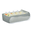 Karteibox Croco inkl. 5 Stützplatten und 100 Karten A7 121x246x85mm für 900Karten grau Kunststoff HAN 997-693 Produktbild Additional View 2 S