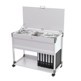 Hängemappenwagen System File Trolley 100 Multi Top einbahnig 875x736x432mm für 100 Hängemappen grau Durable 3787-10 Produktbild