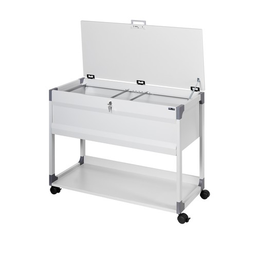 Hängemappenwagen System File Trolley 100 Multi Top einbahnig 875x736x432mm für 100 Hängemappen grau Durable 3787-10 Produktbild Additional View 2 L